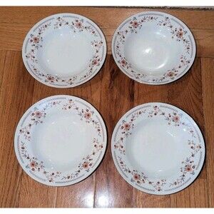 Dynasty Vintage Floral Bowl Set Cottagecore Red Blue Fine China Set‎ of 4